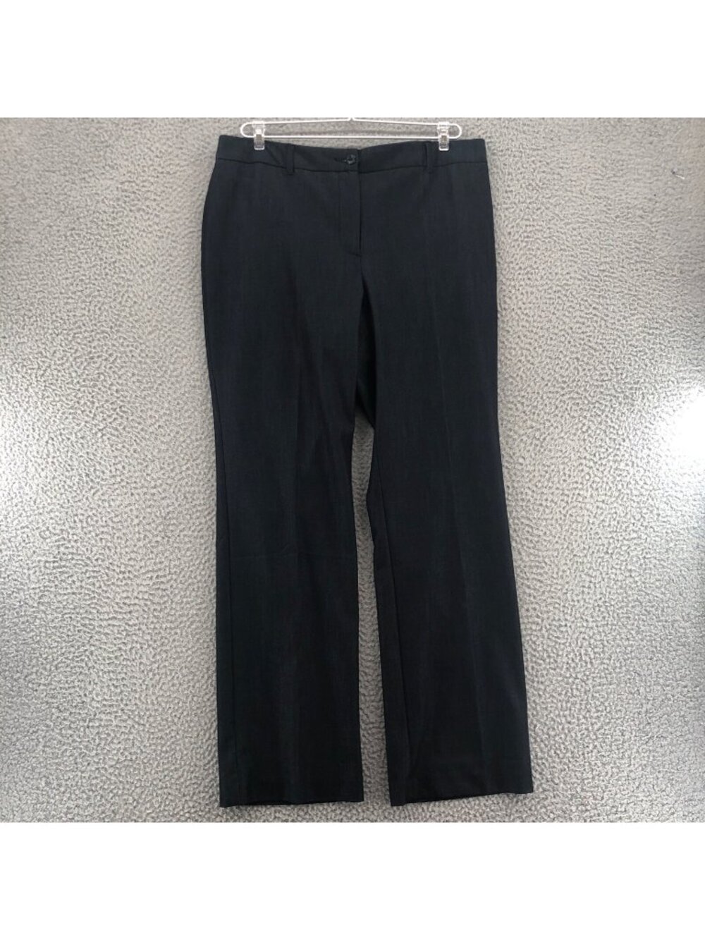 Chicos Pants Womens 1.5 US 10 Short Navy Stretch Straight Leg High Rise Trousers